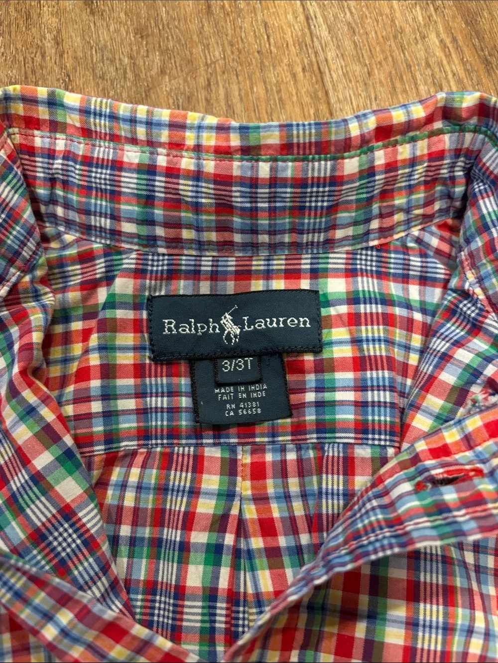 Lot of 4  Ralph Lauren Gingham Plaid Shirts Boys 3/3T  EUC